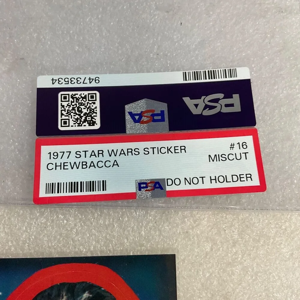1977 Star Wars Stickers #16 Chewbacca PSA Miscut No Holder Cert#64733534